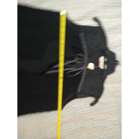 Rebecca Taylor Sleeveless Eyelet Ruffled Tie Blouse Sz 8 Black Boho Cottage Core - Picture 9 of 10